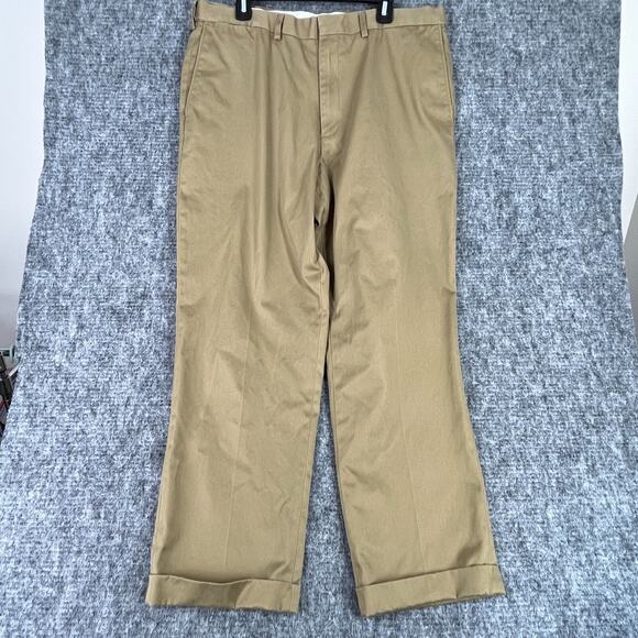 Lands End Pants Mens 38 Traditional Fit Khakis Business‎ Casual Office Formal - Picture 1 of 8